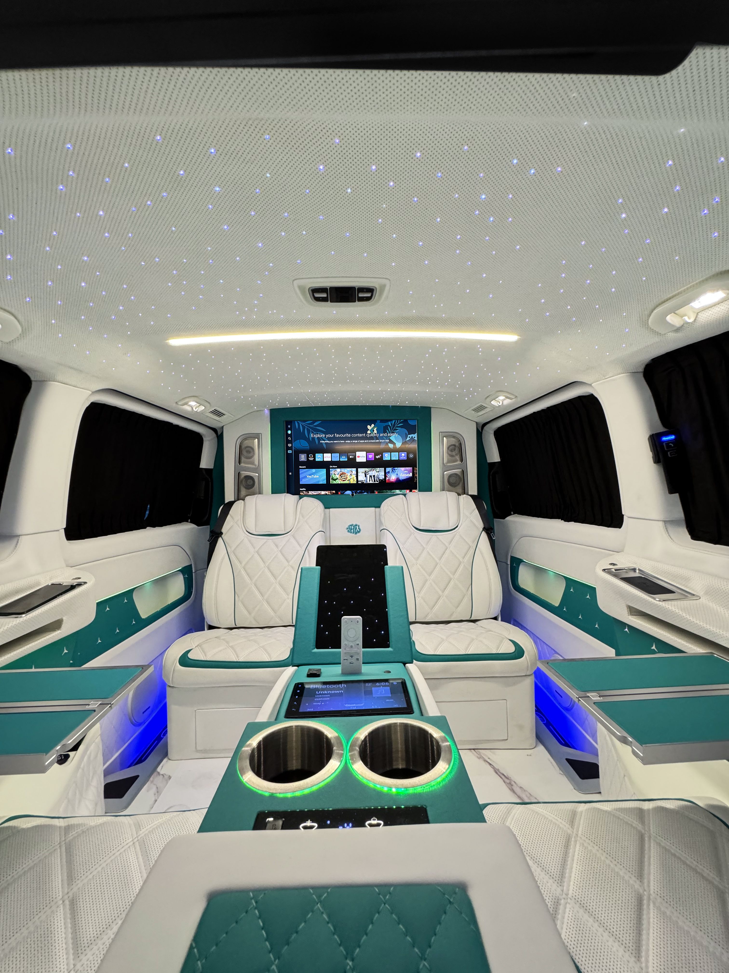 Customized luxury vehicle cabin interior at TMAHAAF