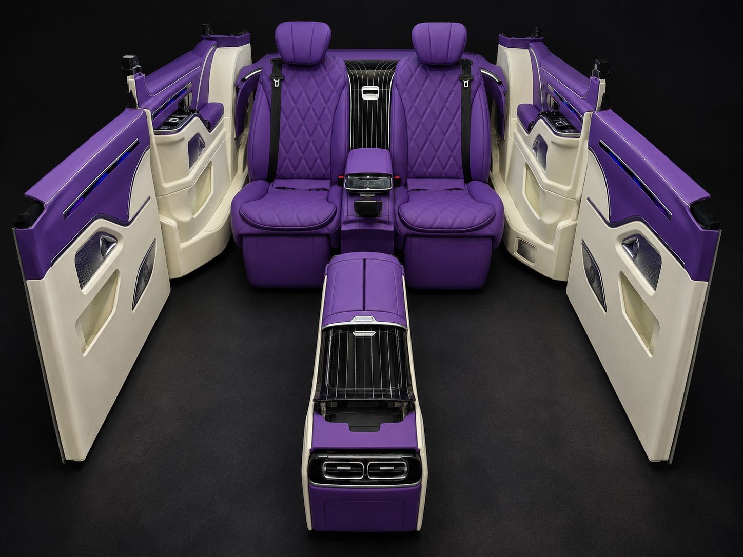 Luxury Mercedes Vito Interior Kit with Back Seat & Console