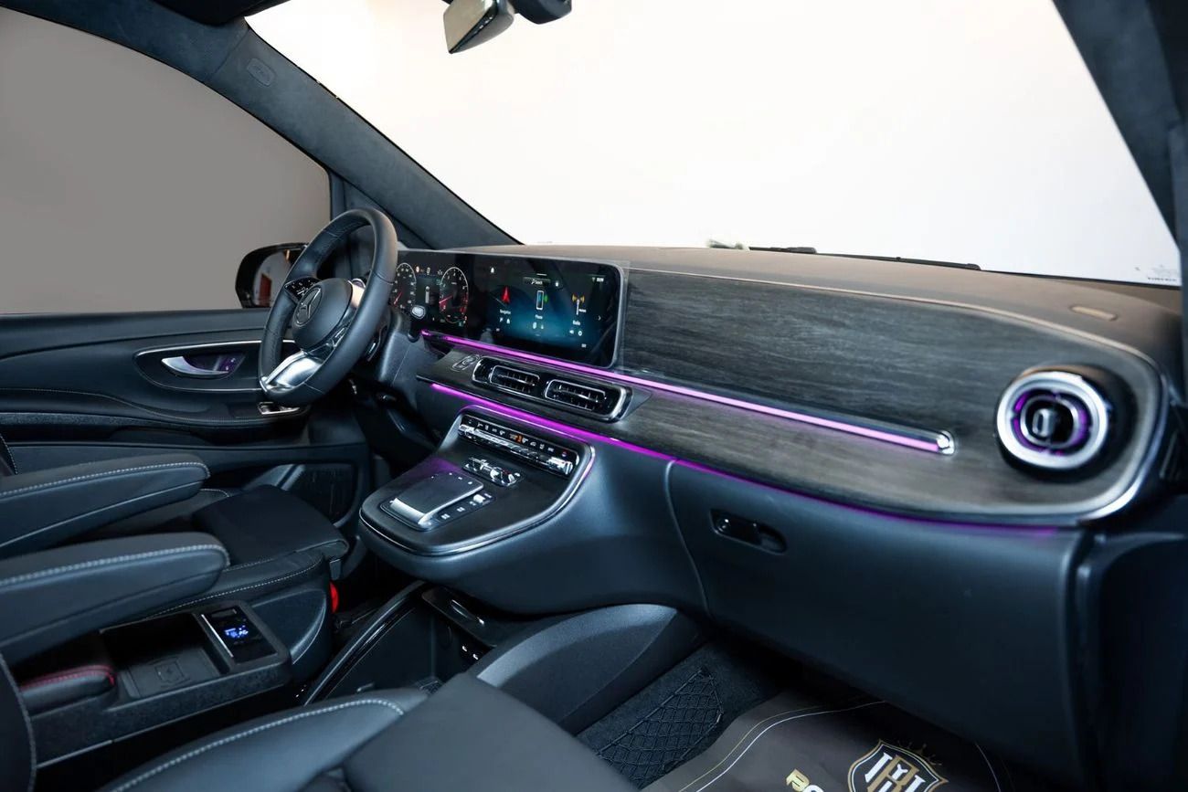 Mercedes-Benz V300 black VIP interior luxury van Dubai